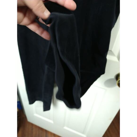 Talbots Woman 16 Corduroy Pants Navy Blue Stretch Side Zip Straight leg - Picture 5 of 12